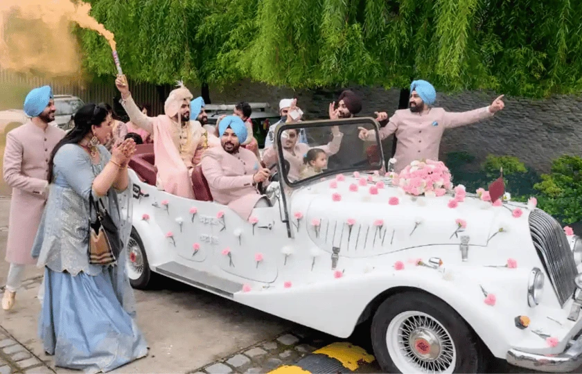 Vintage Car Rental Blue Moves